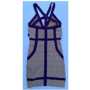 Strappy body-con dress.